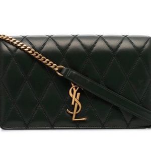 Saint Laurent Angie, Black with Gold Harware